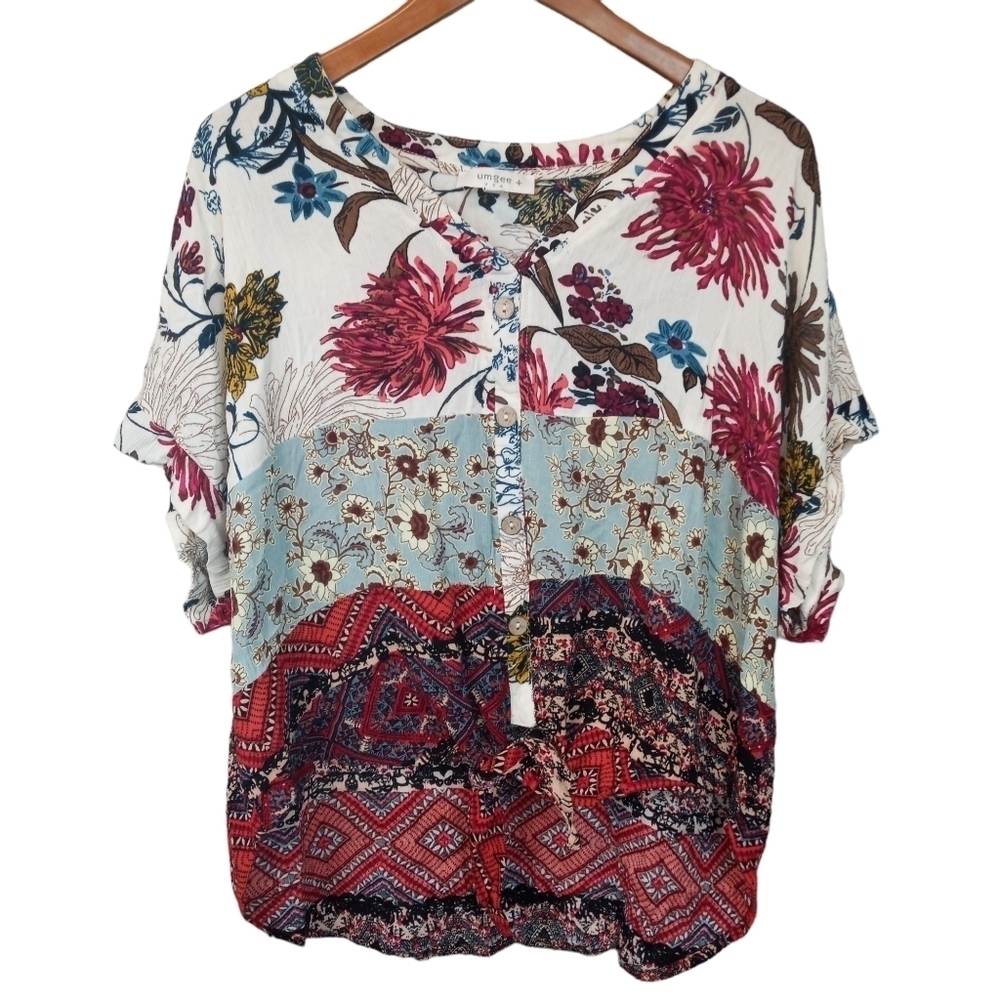 Floral Patchwork Women's Top